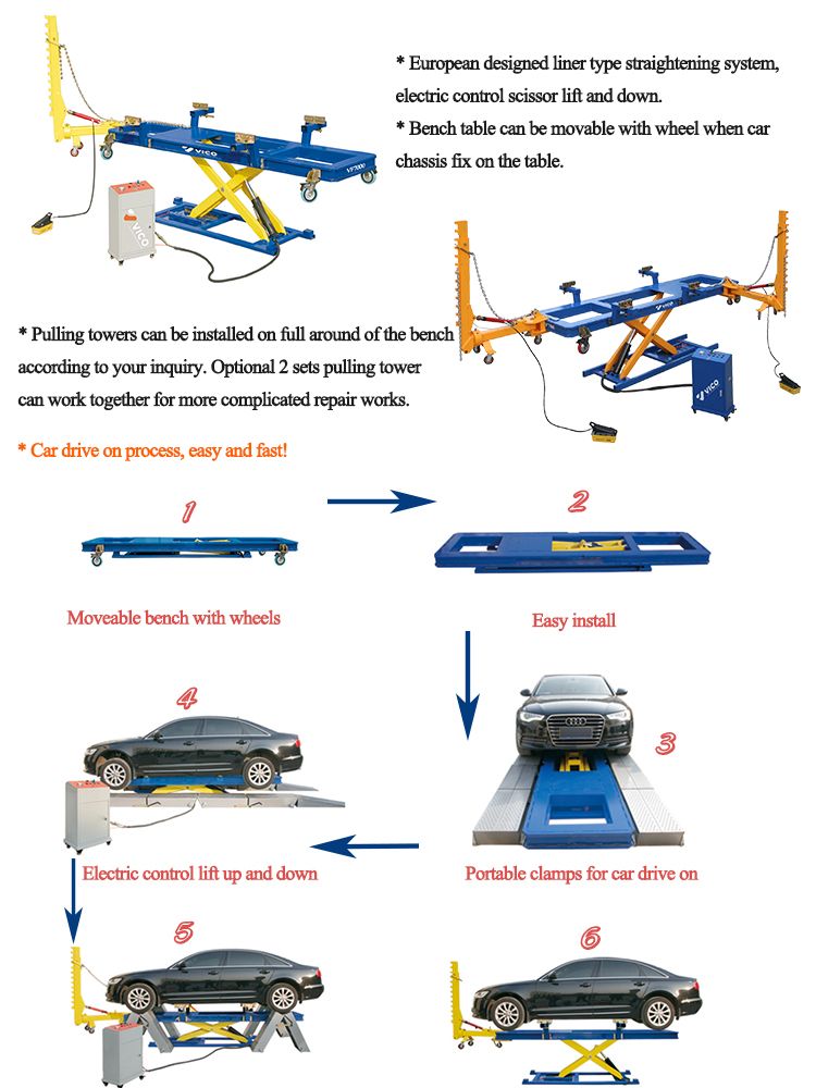 Vico Auto Body Alignment Machine Car Chassis Straightening Bench