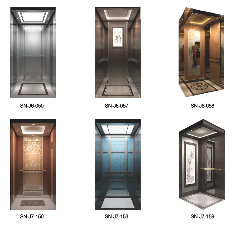 New Design Passenger Elevator Cabin with Hairline Stainless Steel