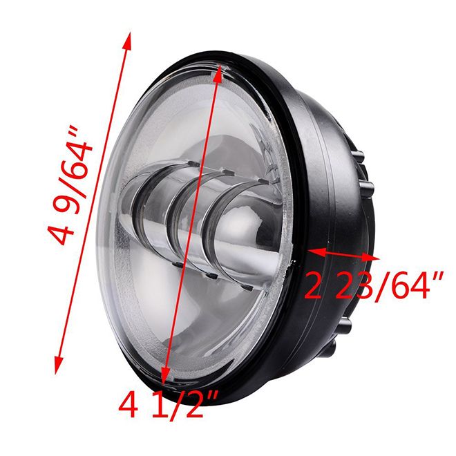 Black / Chrome 4.5&prime; &prime; Inch LED Fog Lights for Harley Davidson Motorcycle Accessories 12V Fog Driving Lamp
