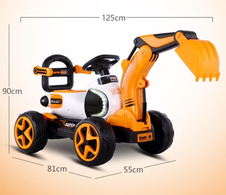 6V380 Clutch Motor Electric Toy Excavator with Electric Digging Arm Electric Car Baby Car Toy Child Ride on Car Excavator Toy