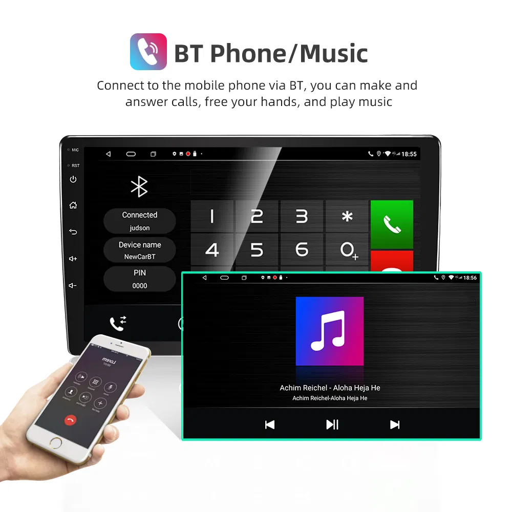 Jmance Car Video DVD Player 9 Inch Dashboard Radio Stereo Android Multimedia for Toyota Corolla 2008-2011