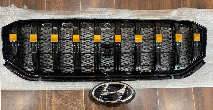 Auto Accessory Front Grille and Rear Bumper Cover Diffuser for Hyundai Santafe 2021 2022 IX45