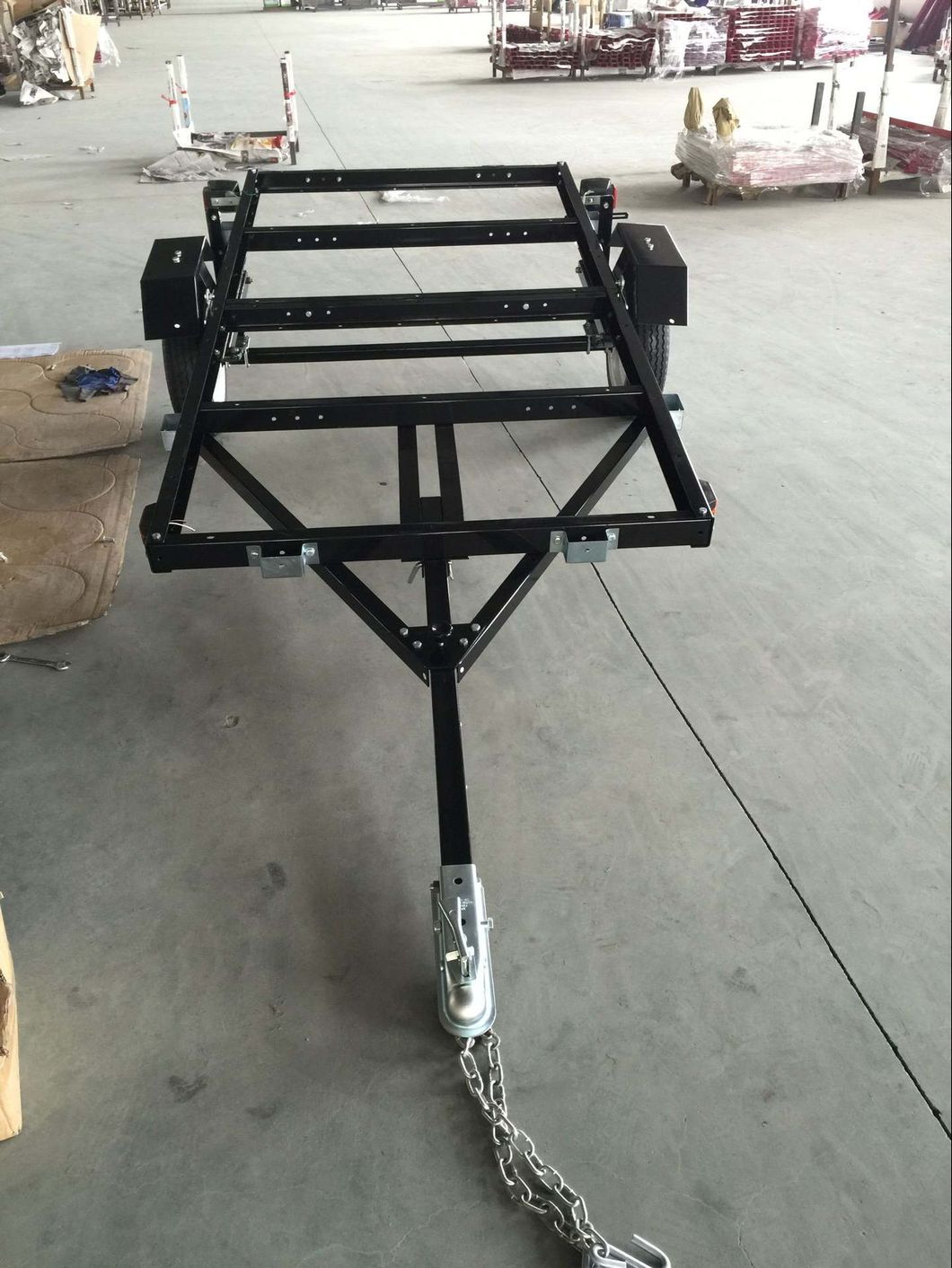 The United States Registered 5X8 5X10 6X12 7X14 Premium Powder Coated Mesh Floor ATV Landscape Trailer