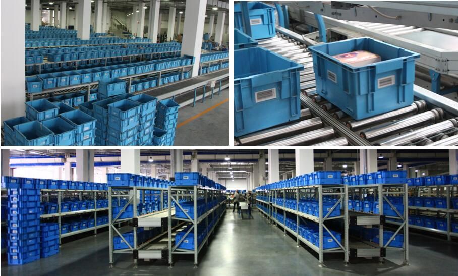 Large Warehouse Logistic Storage Moving Stackable Attached Lid Containers