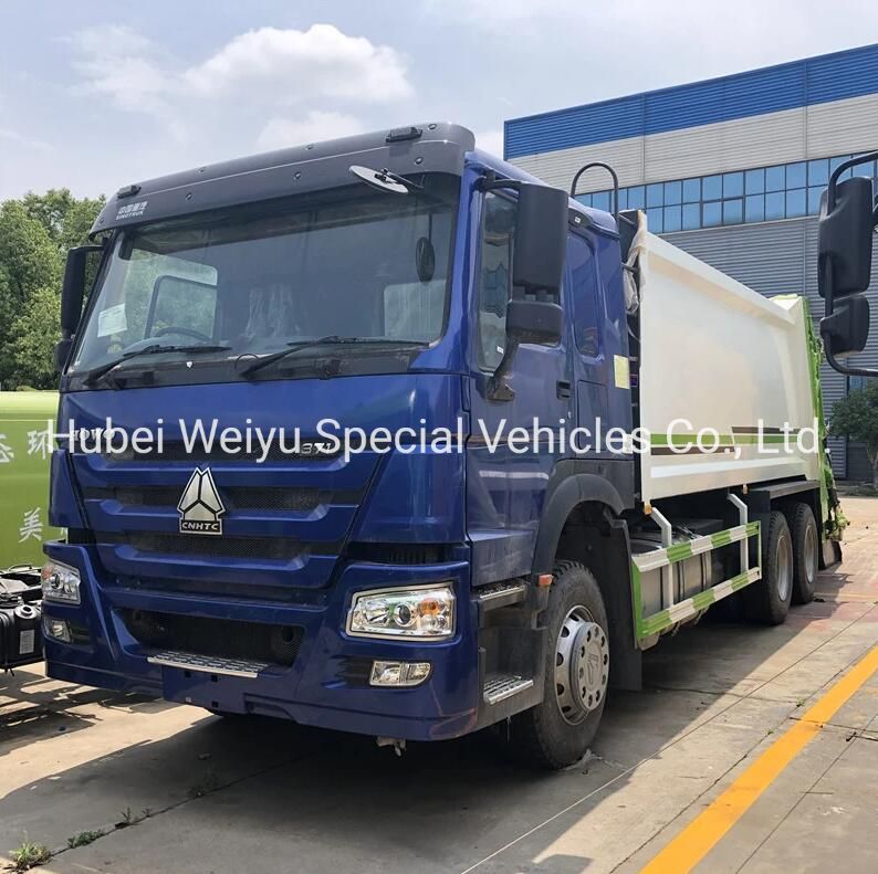 Heavy Duty HOWO 371HP City Garbage Collection 18cbm 20cbm 22cbm Rubbish Removal Waste Management Back Loader Garbage Truck