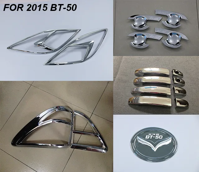 Car Parts Light Cover Full Set Chrome Body Kit for Mazda Bt50