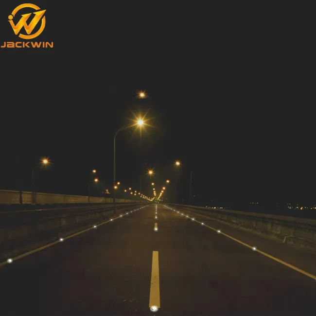 LED Road Studs Constant Road Cat Eyes Pavement Marker Tempered Glass Road Stud