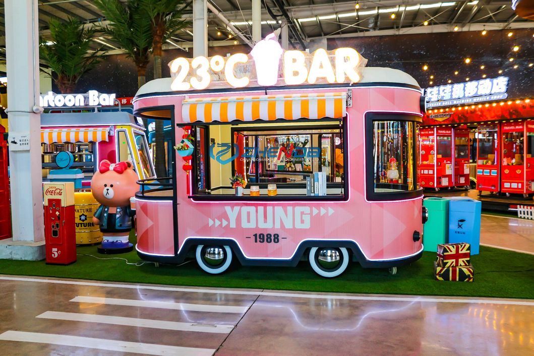 Mobile Kitchen Concession Pizza BBQ Fast Food Trailer Carts Fully Equipped Remorque Ice Cream Food Truck for Sale