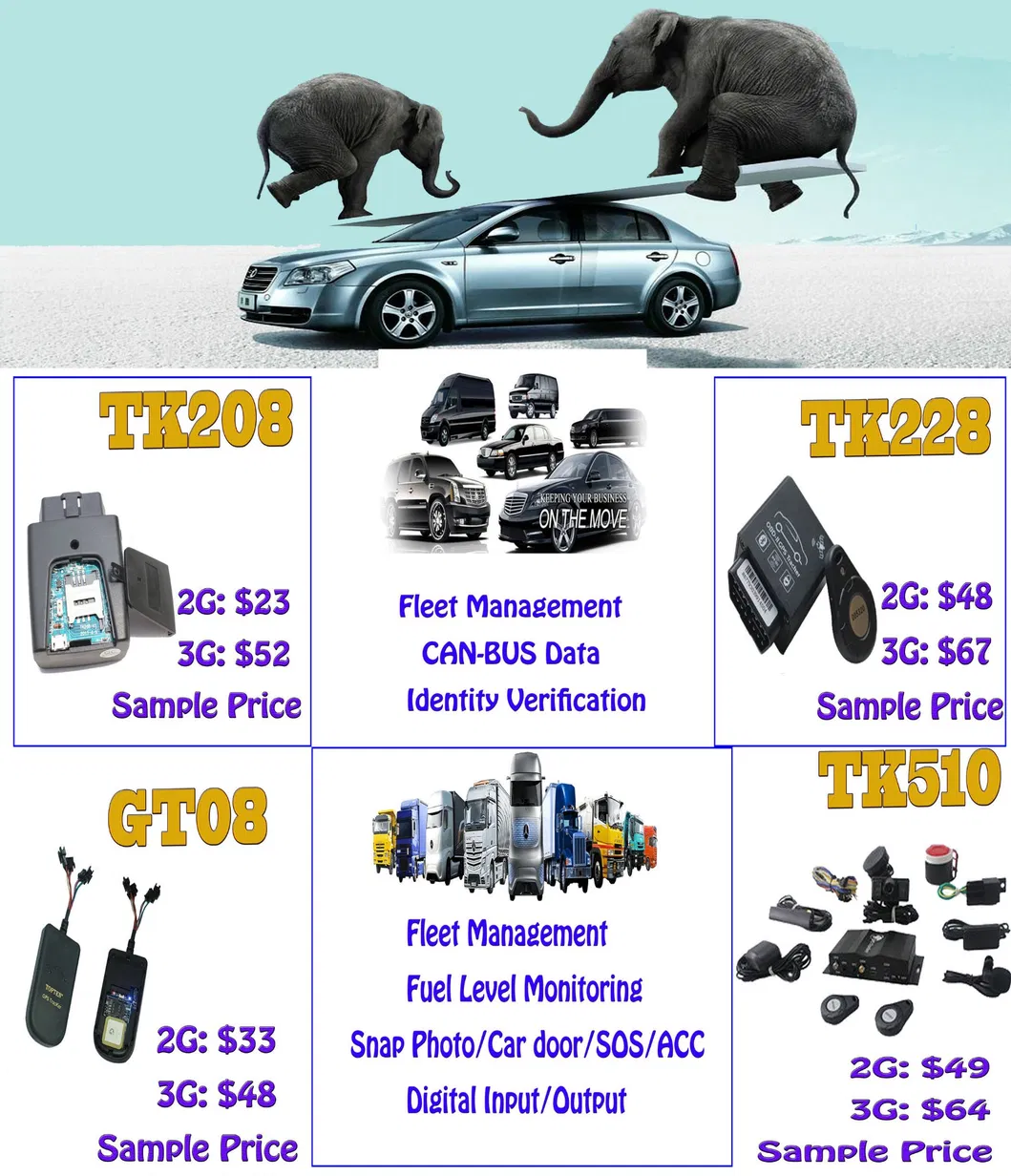 Tk510 GPS Vehicle Tracker with Crash Alarm and Fuel Leaking Alarm (TK510-BE)