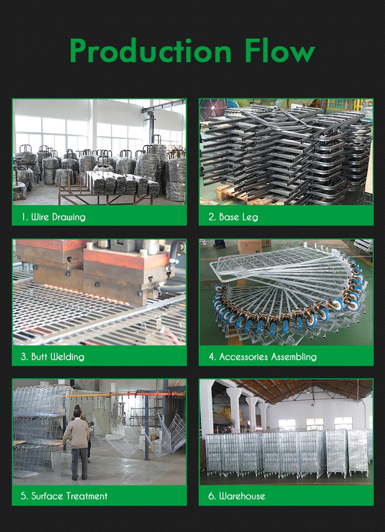 3 Sided Wire Mesh Warehouse Logistics Trolley Roll Container Cage