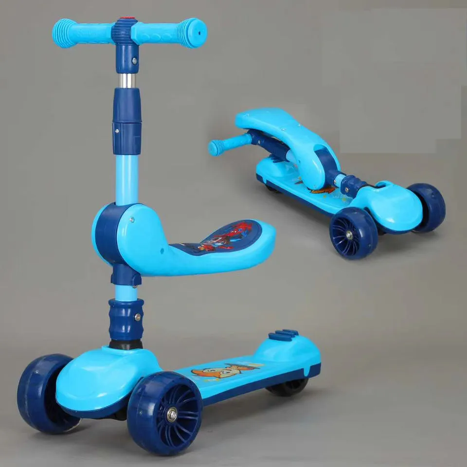 Wholesale Cheapest 3 in 1 Foldable Kids Kick Child Toy Scooter with Seat for Kids Scooter