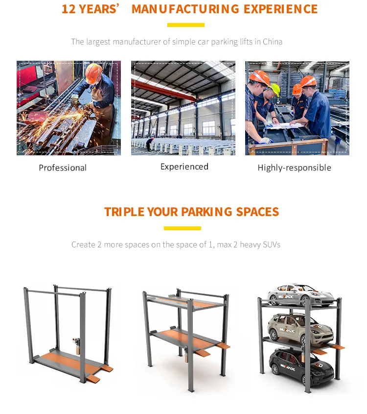 Mutrade Hydro-Park 3 Car Stacker Vertical Parking System
