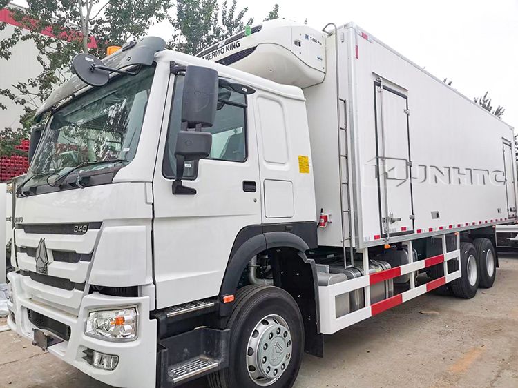 HOWO 4X2 Food Truck Refrigerated Freezer Truck 16 Ton Box Thermo King Truck Refrigeration Units