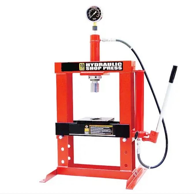 Garage Repaired Vehicle Equipment 20t Hydraulic Shop Press with Car Bottle Jack