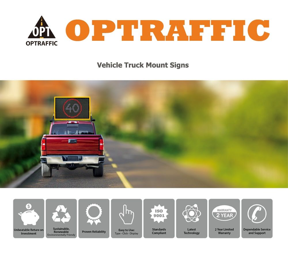 Vehicle Mounted Vms Display Traffic Safety Board Colour LED Variable Message Sign