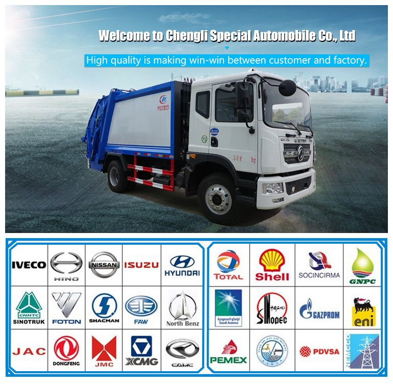 Trash Truck Hook Lift Garbage Compressor Machine Garbage Truck