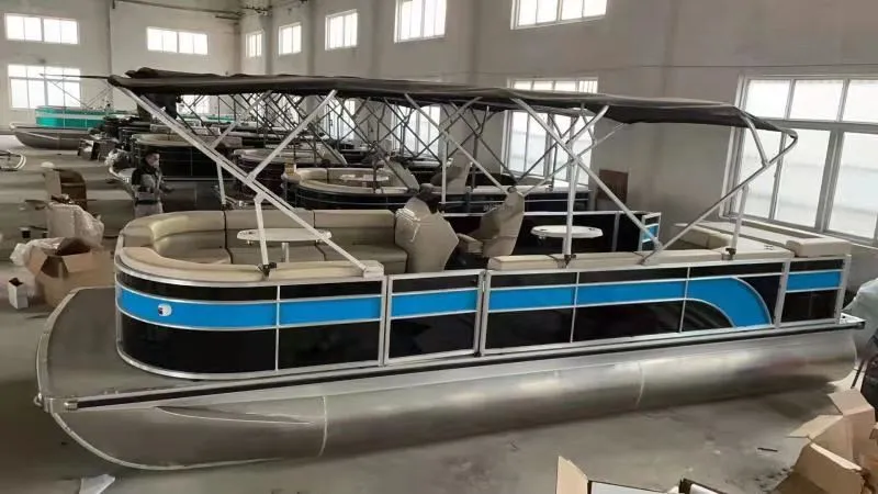 7.5m 25FT Aluminium Twin Hull BBQ Luxury Party Fishing Boat Pontoon for Sale