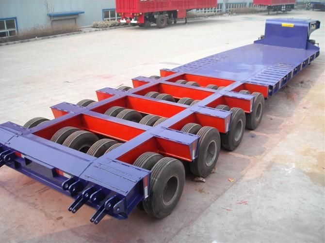 2 Line 3 Axles 3 Lines 6 Axles 4 Line 8 Axle 100-150 Tons Low Bed Lowbed Truck Modular Semi Trailer