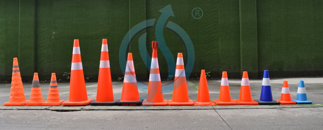 30/50/75cm Traffic Various Fluorescent Colors Reflective PVC Cone