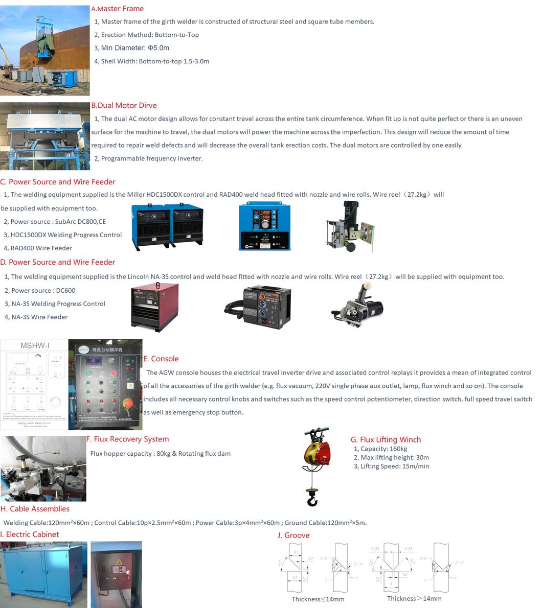 Horizontal Welding Machine for Big Tank/Oil Tank Welder/ Tank Welding Machine/Seam Welder