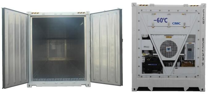40&prime; or 20&prime; Container with Standard Door or Butcher Door, Door Curtain, T-Floorstainless Steel Meat Hanging System