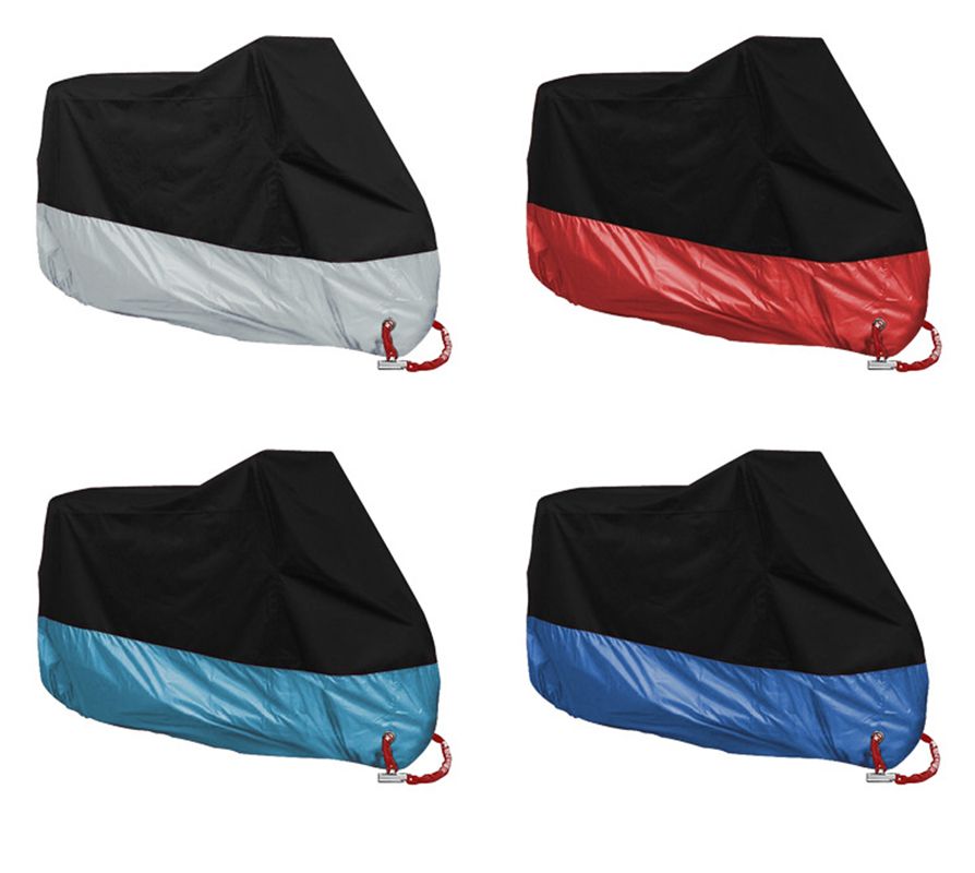 Motorcycle Cover Waterproof Cover Motorcycle Rain Cover Motorbike Breathable Cover with Buckle Lock Lock Hole UV Resistant Rainproof Dustproof Cover Wbb12944