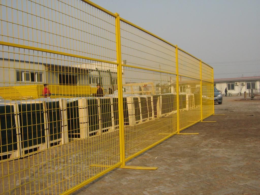 Best Po-Lice Barriers 6ftx9.5FT Galvanized & Powder Coated Fence Panel Canada Temporary Construction Fence Site Electric Fence