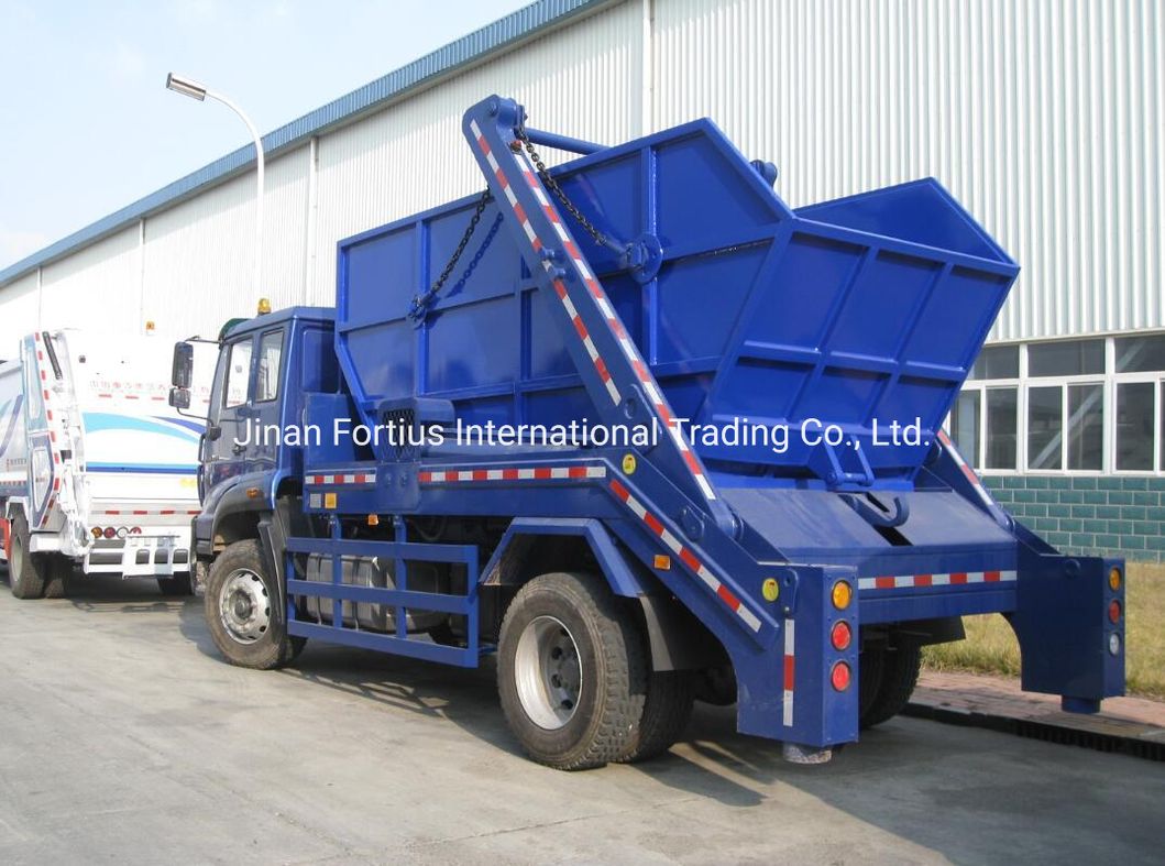 China Factroy Hot Sale Sinotruk HOWO 16t 4X2 6 Wheels Small Hook Lift Truck Detachable Carriage Garbage Truck 10% off
