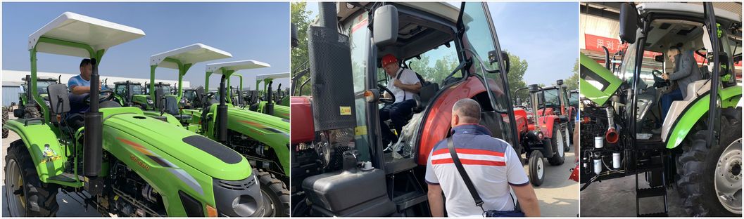2 Year Warranty 50HP Tractor with Front End Loader and Backhoe Tractor Farm Tractor