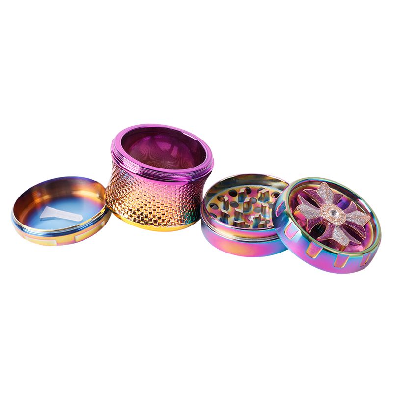 Custom Logo Herb Grinder Spice Mill 2.5&quot; Magnetic Lid Viewing Windows for Wholesale