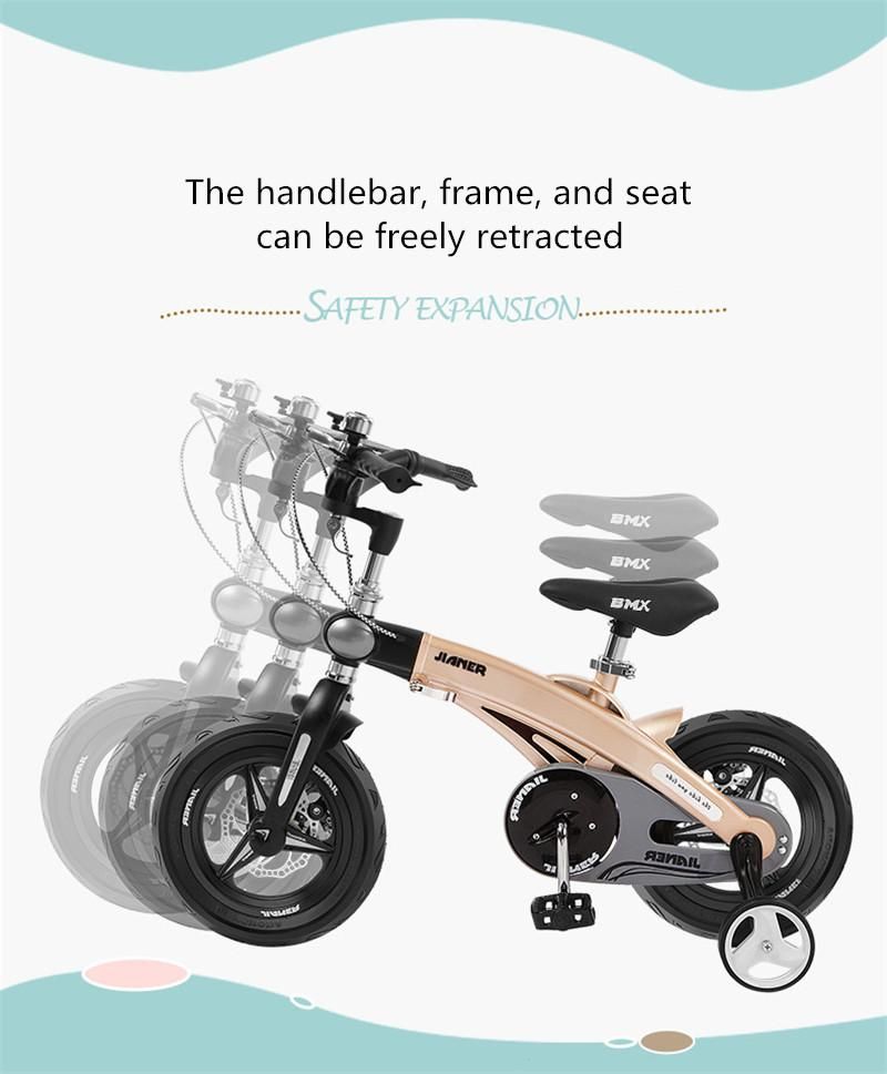 Children Bicycle Scalable Folding Bicycle Disc Brake Bike for Kids 2-11 Years Girls Boy Multi Function Children Scooter