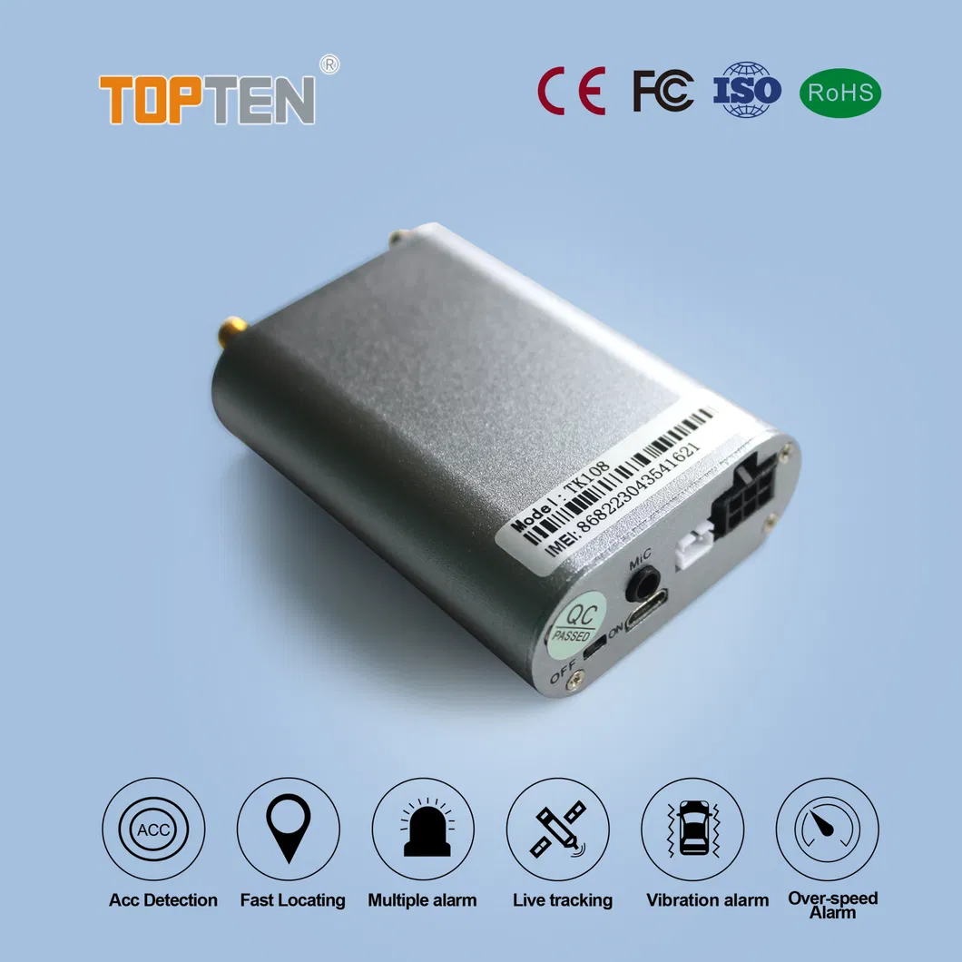 Vehicle GPS Over Speed/Crash Alarm Cut off Engine Support RFID Immobilizer Truck Tracker (TK108-DI)