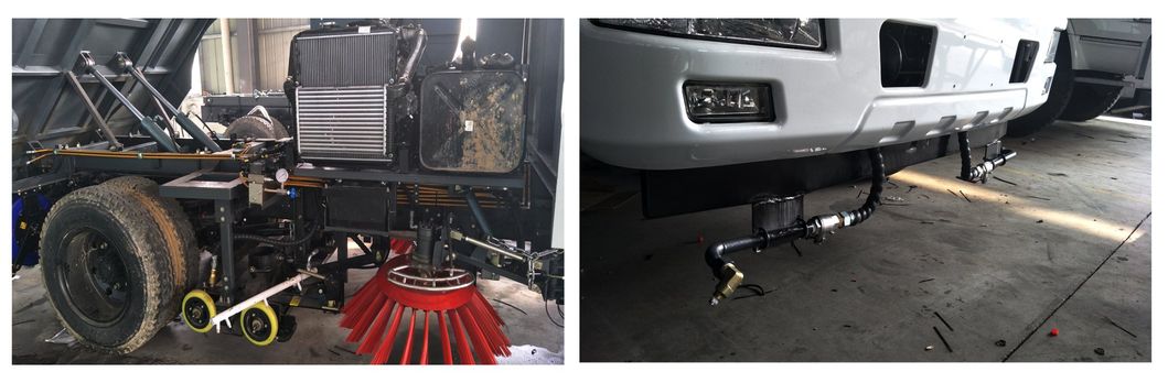Dongfeng 8cbm 9m3 Vacuum Road Sweeper Truck with Snow Shovel