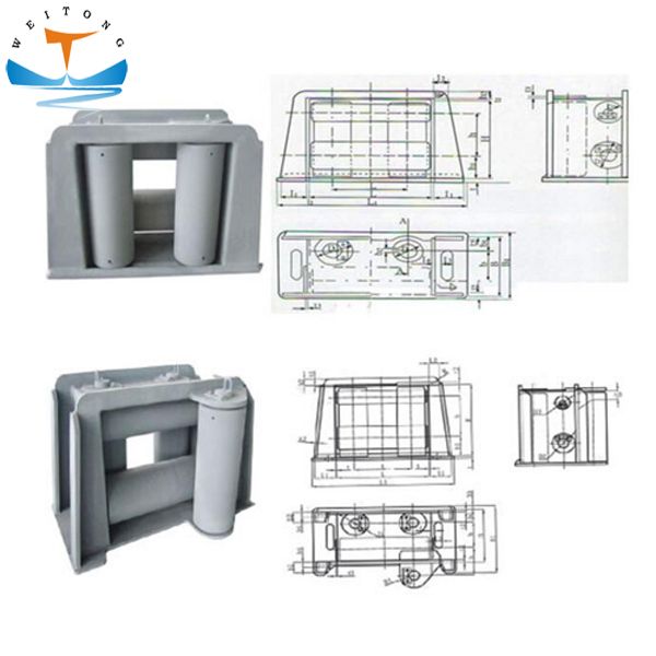CB/T 3062 Marine Universal Mooring 3 Roller Fairlead Boat Panama Fairlead Roller for Ship