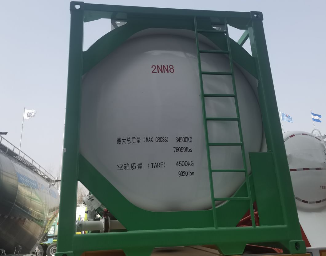 20 Feet ISO Standard 27 Cbm Flay Ash Bulk Cement Powder Material Tank Container for Sale