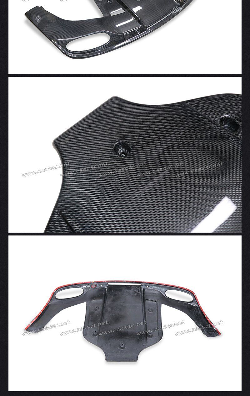V8s Style Real Carbon Fiber Rear Diffuser Lip Chin for Bentley Continental Gt 2012-2014