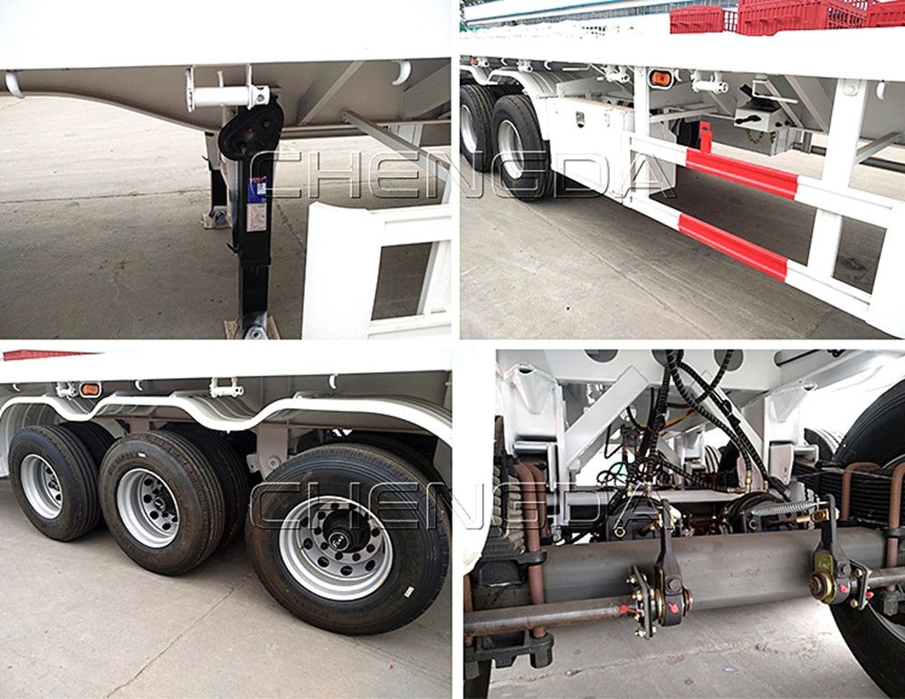 3axles 40FT Container Transport Flatbed Semi Trailer for Sale