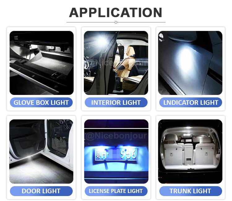 T10 LED Car LED Interior Bulbs Width Light LED Reading Lamp for Car Accessories