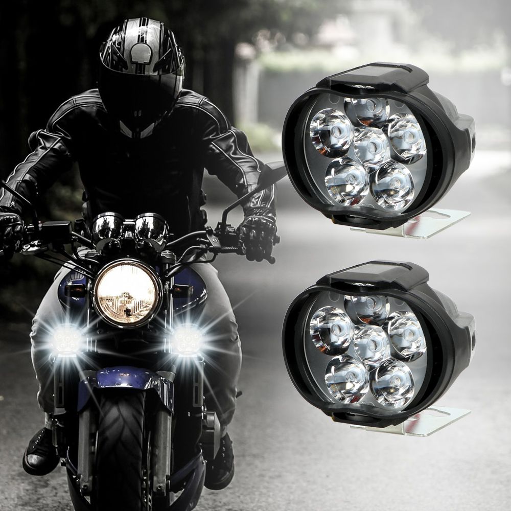Wholesale Motorcycle Headlight 6500K White Super Bright 6 LED Working Spot Light Motorbike Fog Lamp 1200lm LED Headlight