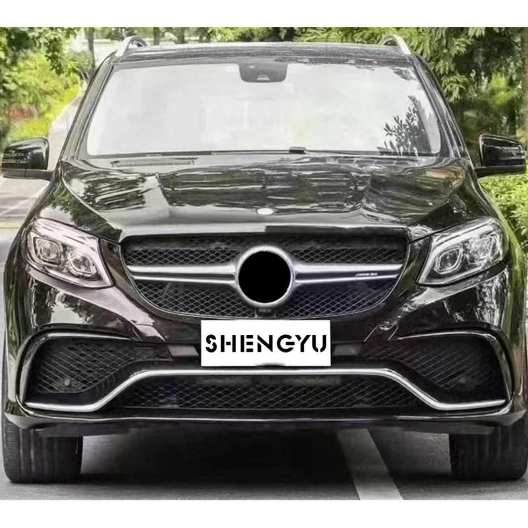 Car Body Kit for Mercedes Benz Gle Class W166 2015-2018 Change to Gle63 Amg Include Front Bumper Assembly with Grille Rear Diffuser Tail Pipes