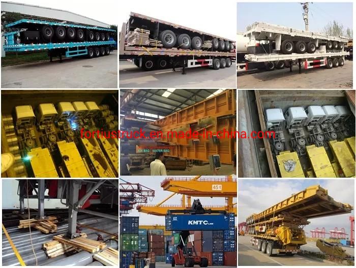 60ton 80ton 3 Axle Low Bed/Low Boy Semi Trailer for Excavator Transportation