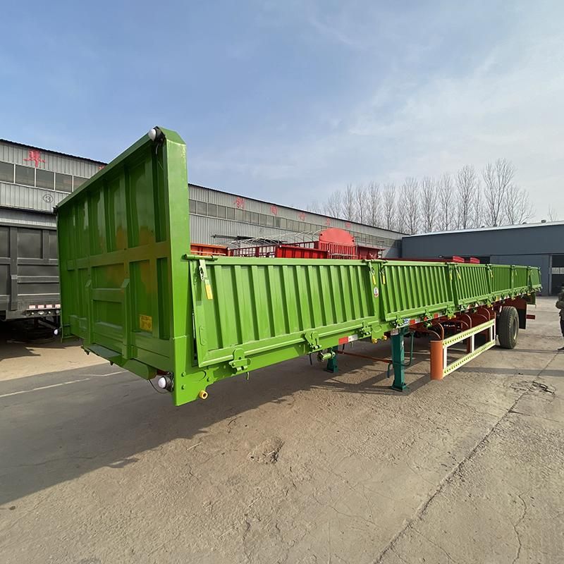 Animal Vegetable Grain Coal Transporting 3/4 Axles 40FT Side Wall Semi Trailer