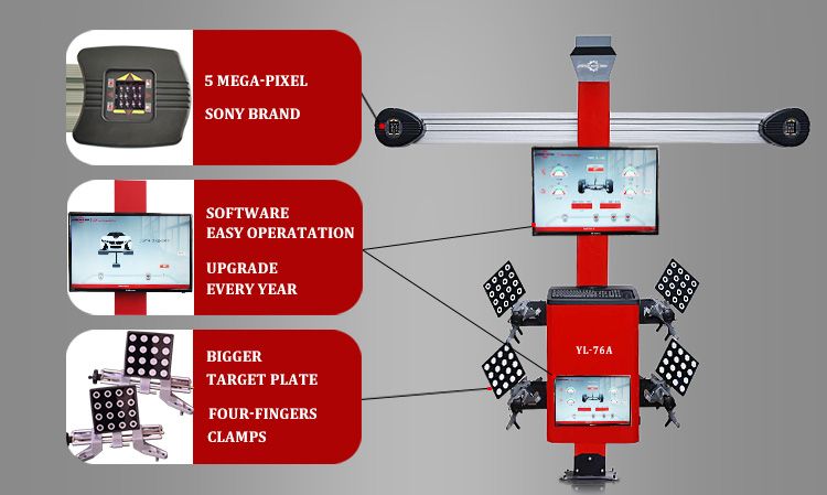 Self-Developed Software High Quality 3D Lift Wheel Alignment Machine