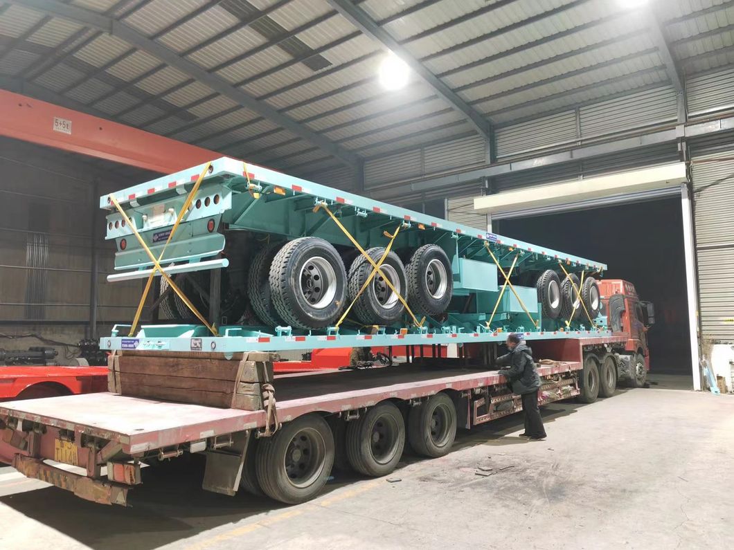 3 Axles 40FT Flatbed Container Semi Trailer