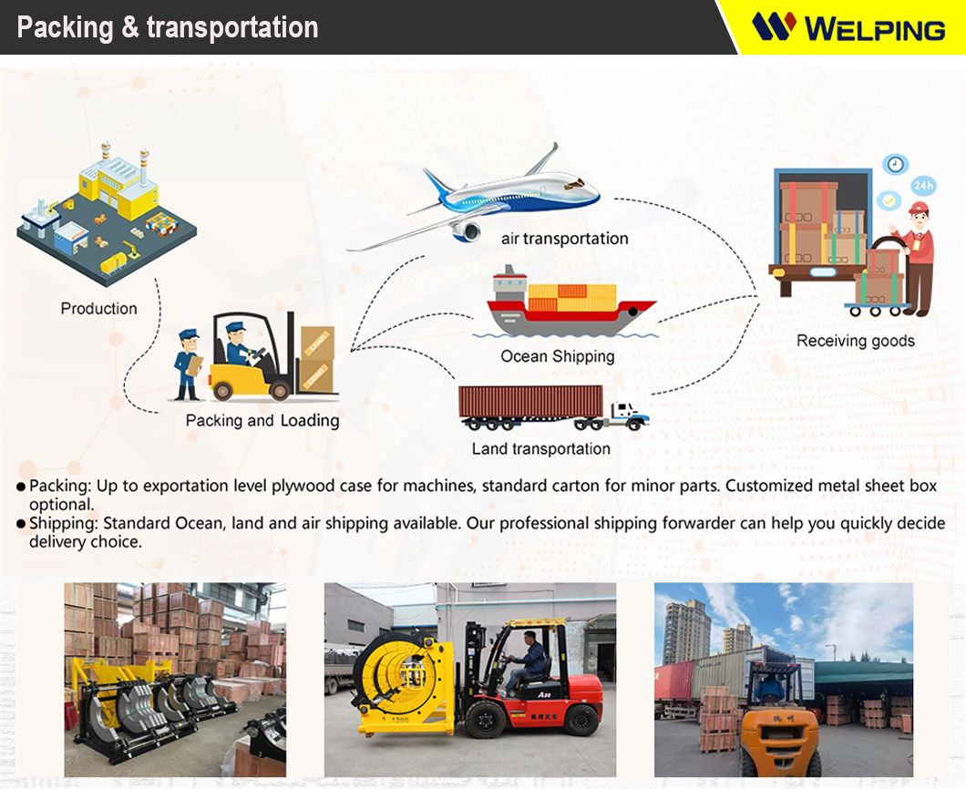 China Factory Price 200mm Manual Butt Welding Machine HDPE Butt Welder Fusion Machine