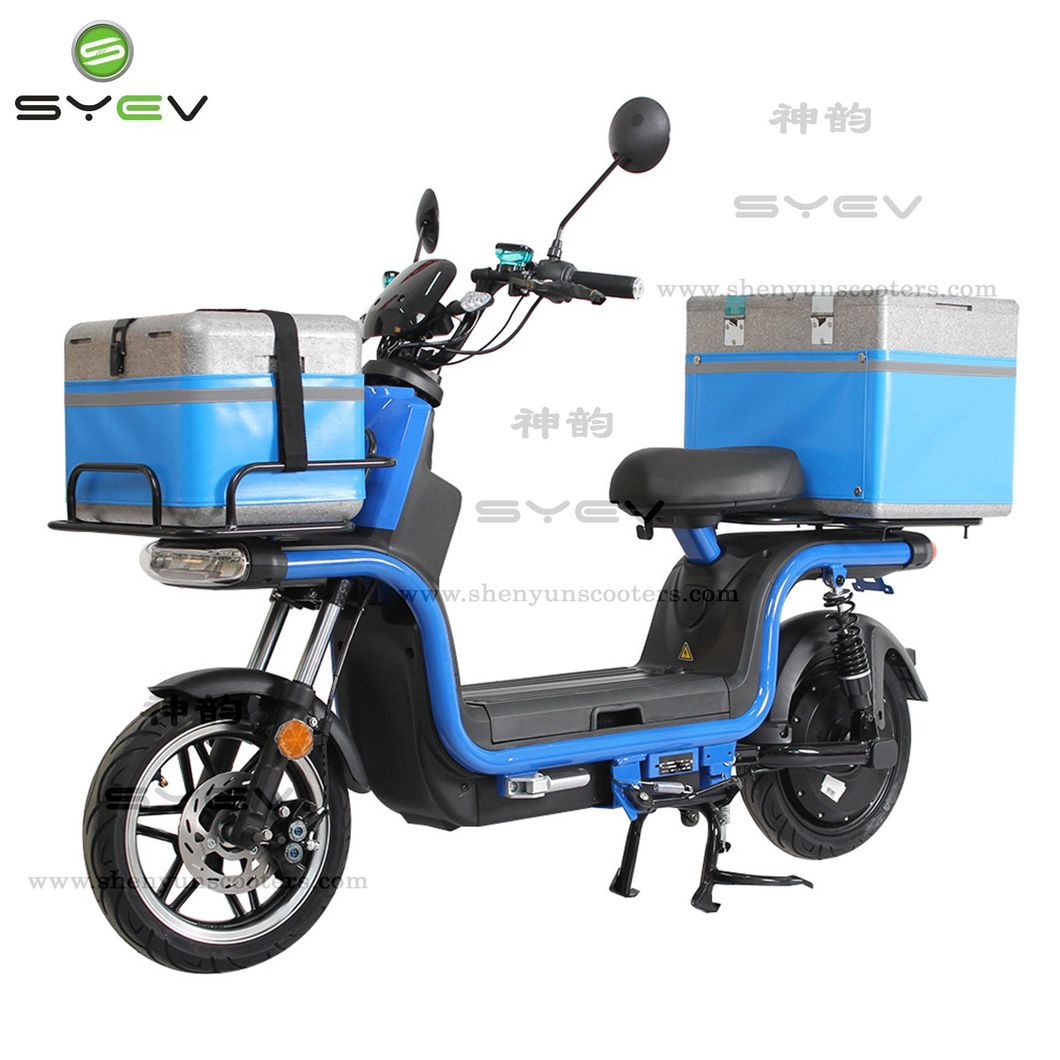 Syev 1200 Watt Portable Battery Electric Delivery Bike with Front/Rear Box for Food Delivery Electric Scooter Electric Motorcycle E-Bike E-Scooter