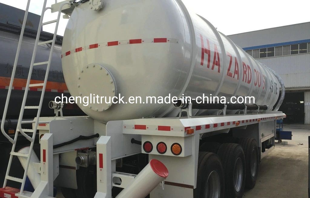 3 Axle 24000L 24tons Sludge Sewage Transport Vacuum Sewage Suction Tank Truck Trailer