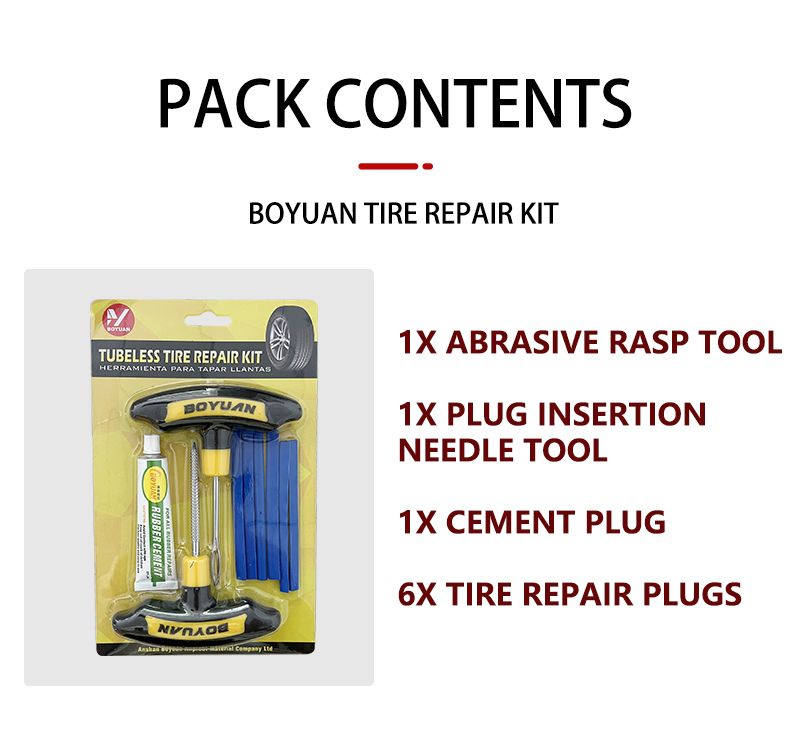 High Quality Tire Repair Kit Best Selling 2 Minutes Fix Tools Tubeless Tire Repair Kit for Auto Car
