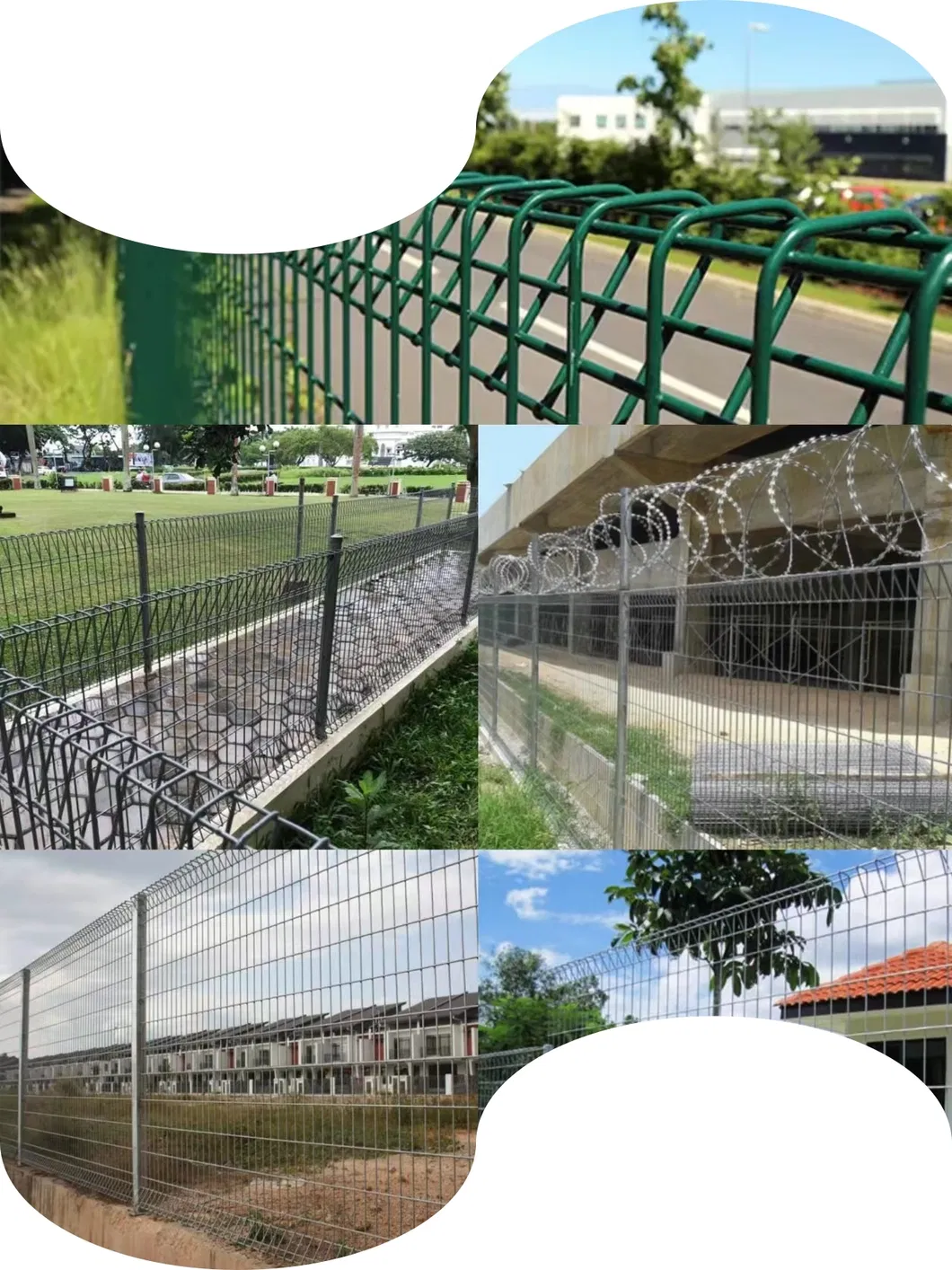 Security Welded Wire Mesh Roll Top Triangle Brc Fence Wire Mesh Fence Garden Fence Steel Fence Panel Curvy Welded Fencing Triangle Bend Fence