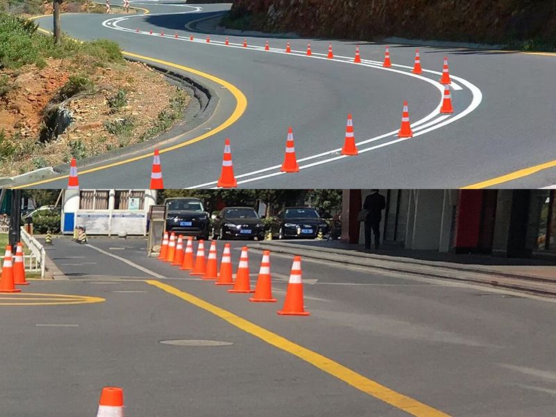 70cm PVC Traffic Safety Road Cone with Black Basment